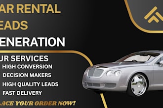 generate car rental marketing leads, facebook ads, google ads