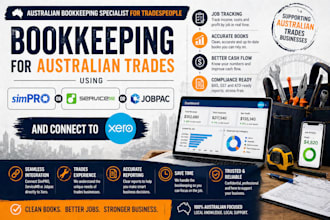do bookkeeping for australian trades using simpro, servicem8 or jobpac with xero