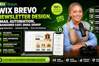 do wix brevo newsletter design, email automation, abandoned cart, email signup
