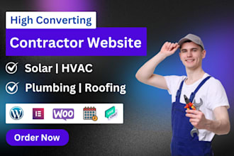 build hvac, solar, roofing, or plumbing contractor websites in wordpress