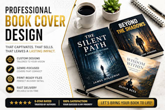 design professional book cover, ebook cover, KDP paperback cover design