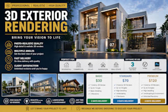 create photorealistic 3d exterior rendering for your building