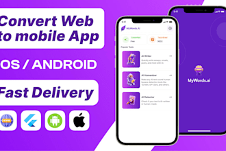 convert vibe coded web app to mobile app, webview app android and ios
