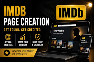 create or edit imdb page and add credits for you