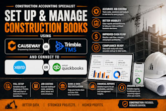 set up and manage construction books using causeway or trimble tms with xero qb