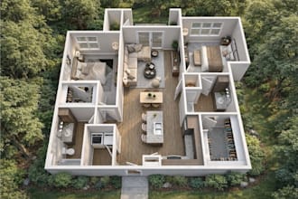 do real estate custom 3d floor plan virtual home layout for realtors marketing