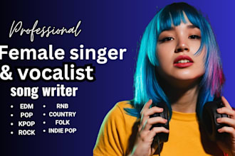 be your female pop singer female singer and vocalist edm singer pop singer
