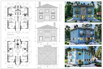 design modern architectural floor plans and 3d house models