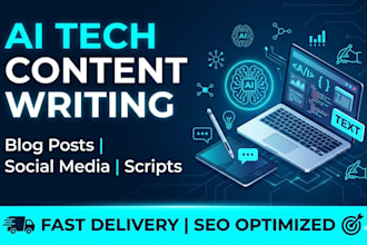 ai powered tech blog posts and social media content