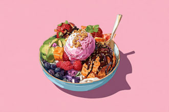 create food pop art of your food pop art design