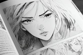 design manga comic pages with detailed artwork