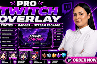 twitch overlay animated stream package sub badges kick overlay twitch emotes