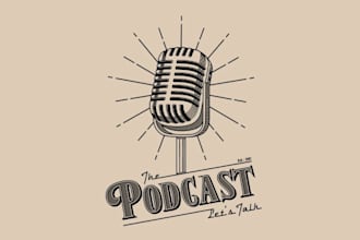 create broadcast logo with media branding style