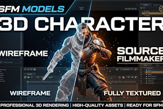 create sfm models, source filmmaker characters and animations