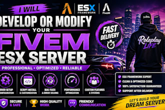 develop or modify your fivem esx server
