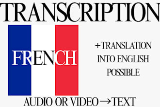 transcribe any french audio or video