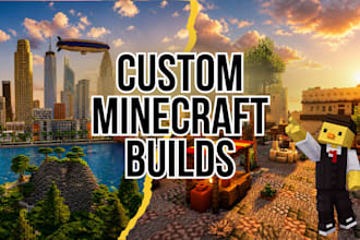 build detailed minecraft cities, houses and server spawns