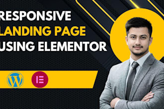 design a responsive landing page using elementor