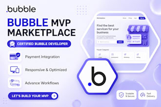 build bubble mvp marketplace as no code bubble io developer