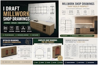 draft millwork shop drawings