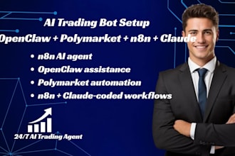 do openclaw open claw setup trading bot polymarket bot n8n ai agent claude code