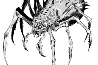 create a hand drawn creature or npc sketch