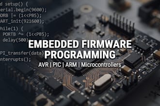 program avr, pic, arm microcontrollers embedded firmware