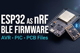 develop esp32 and nrf ble firmware with pcb prototype files