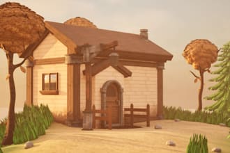 create modular 3d environment assets, props, buildings, and game ready models
