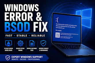 fix windows errors, crashes and blue screen bsod issues