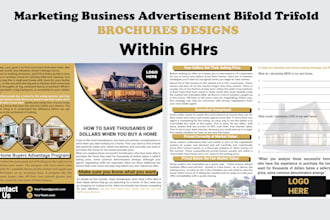 design professional brochure bi fold tri fold for business