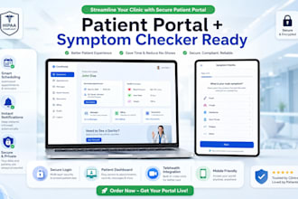 build a hipaa compliant patient portal with custom symptom checker
