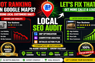 do local SEO audit and fix google maps ranking with gbp optimization