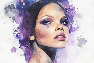 design  a watercolor illustration