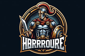 make your ancient warrior mascot logo in one day