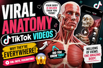 create viral ai anatomy tiktok videos with engaging captions and visuals