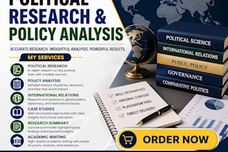 political research, policy analysis, international relations writing expert