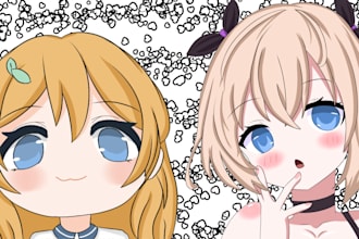 draw animestyle illustrations for all kinds of uses