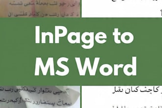 do fast urdu inpage to ms word typing with hundred percent accuracy