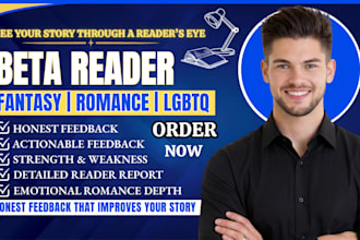 be your romance, fantasy, and litrpg beta reader with lgbtq sensitivity reading