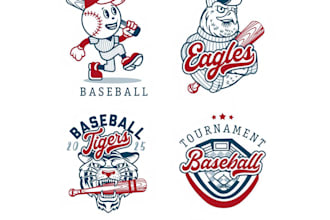 create eye catching  varsity, baseball styled logo