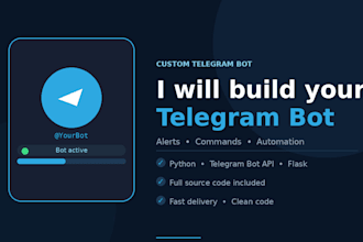 build a telegram bot with alerts and API integrations