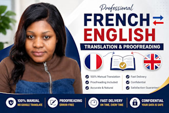 translate and proofread french to english and english to french