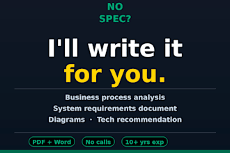 turn your idea into a clear system specification