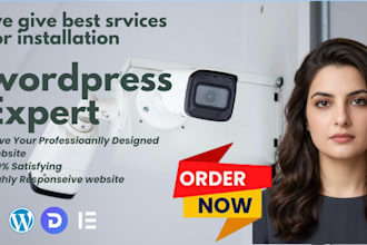create cctv camera installation and security company website