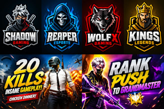 design professional esports gaming logo for your team or channel