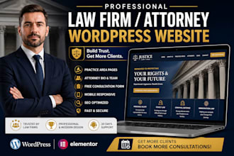 design a professional website for law firms and attorneys