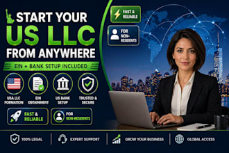 form your US llc company formation for non residents with ein and bank setup