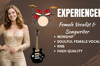 soulful female gospel singer worship choir backing vocal rnb soul vocalist