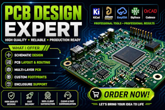 do pcb design, schematics, routing hardware  design kicad, altium, orcad gerber